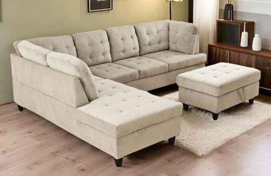 L Shape Sectional Couch With Ottoman