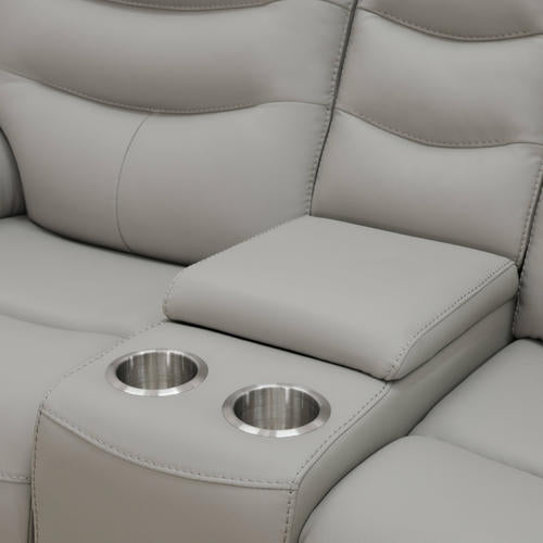 Breathing Leather Power Reclining Living Room Sofa Set 3 Pieces