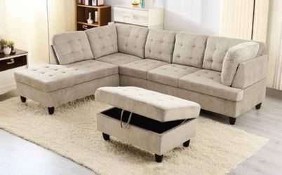 L Shape Sectional Couch With Ottoman