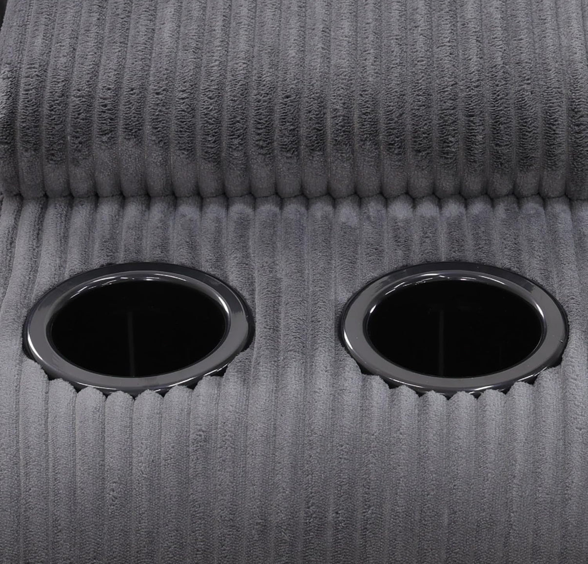 Gray Corduroy Fabric Sectional Couch