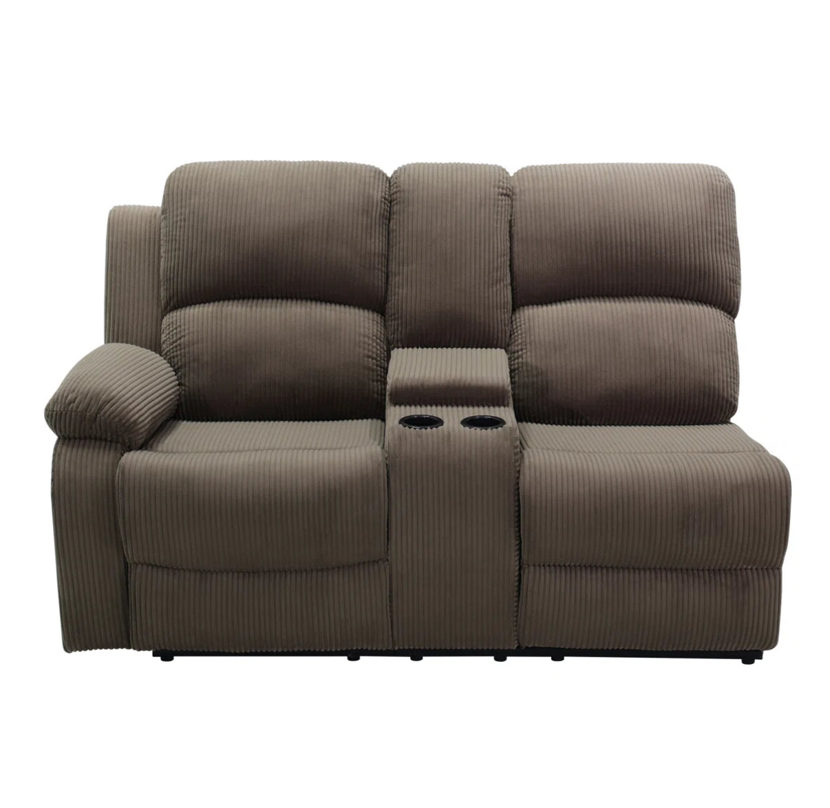 Recliner Sectional Sofa, 5 Seat L-Shaped Manual Reclining Sofa, 3 Piece Sofa Couch For Home Theater