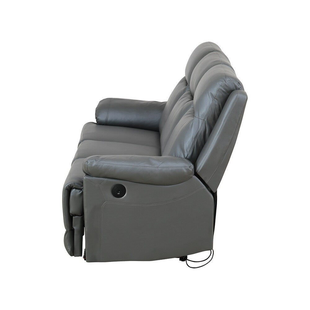 Gray Power Reclining Couch 3-Pc Set — Sofa • Loveseat • Chair