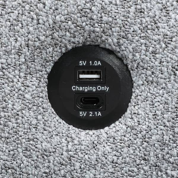 Gray Sectional Couch With Storage Space