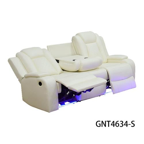 White Power Reclining Couch 3-Pc Set — Sofa • Loveseat • Chair