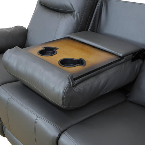 Gray Power Reclining Couch 3-Pc Set — Sofa • Loveseat • Chair