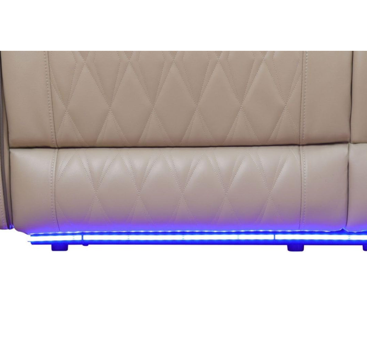 Beige Power Recliner Sectional Couch