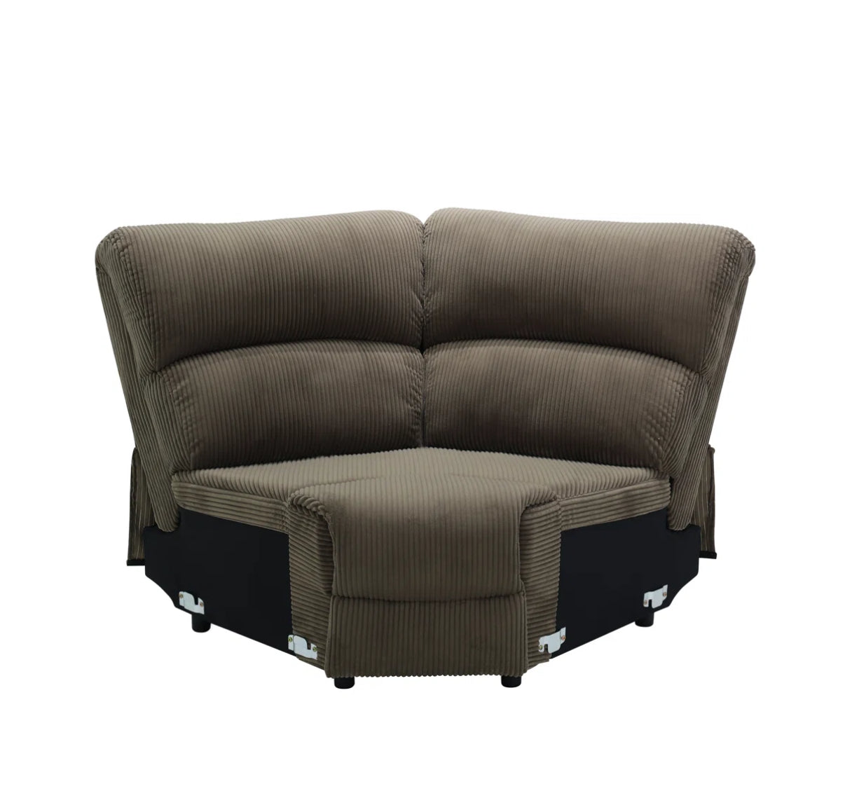 Recliner Sectional Sofa, 5 Seat L-Shaped Manual Reclining Sofa, 3 Piece Sofa Couch For Home Theater