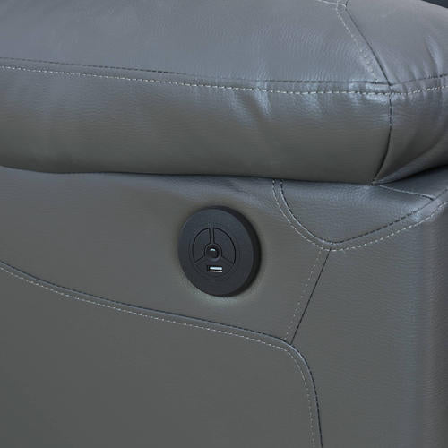 Gray Power Reclining Couch 3-Pc Set — Sofa • Loveseat • Chair