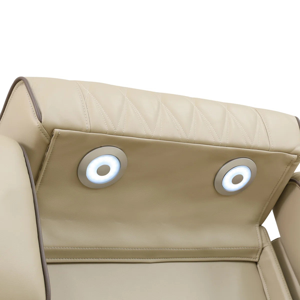 Beige Power Recliner Sectional Couch