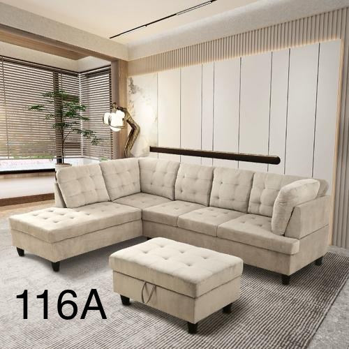 L Shape Sectional Couch With Ottoman